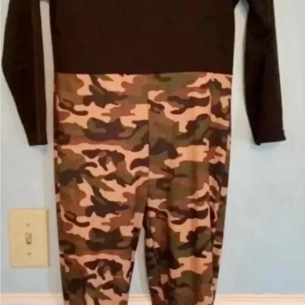 Costume dressup play time boys 10/12 large 2 piece set hulk mask/army halloween